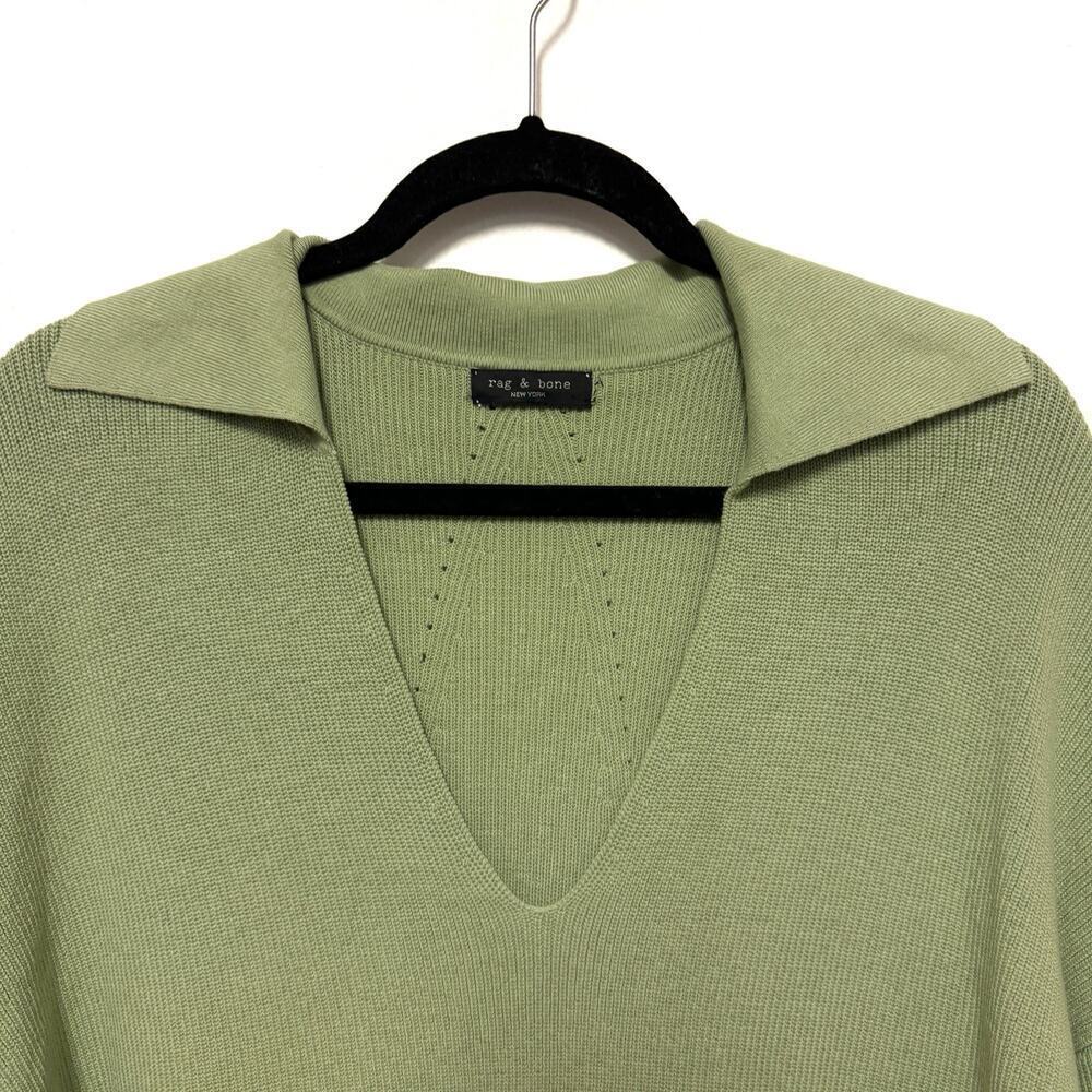 Rag & Bone Amy Ribbed Cotton Blend Collared Tunic Sweater Size XL NWOT $325 - Picture 6 of 9